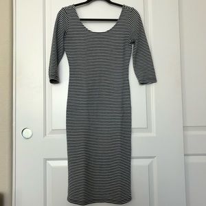 Striped bodycon dress
